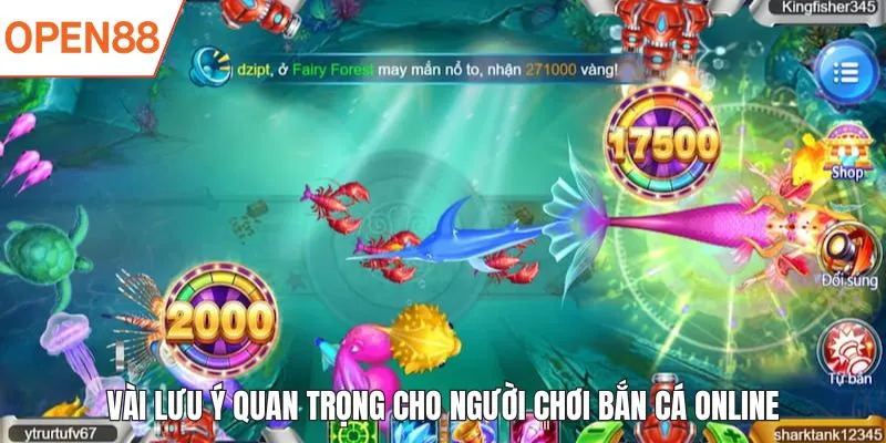 Vài lưu ý quan trọng cho người chơi bắn cá online